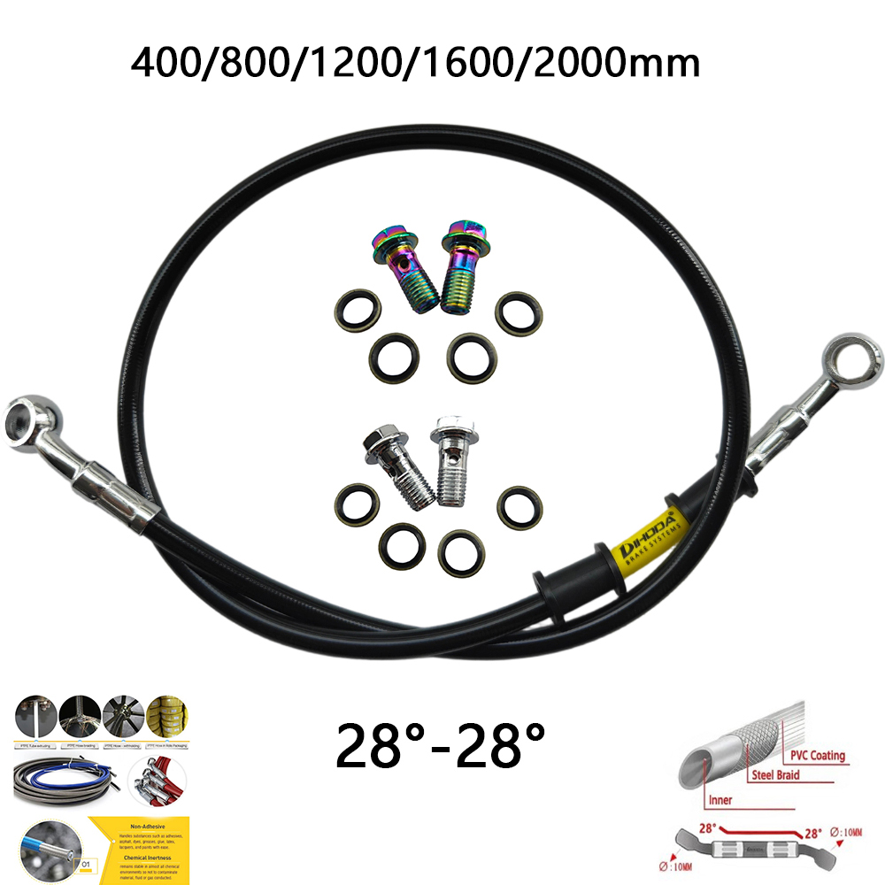 Motorcycle Brake Cable - 28 ° -28 ° 검정색 꼬임형