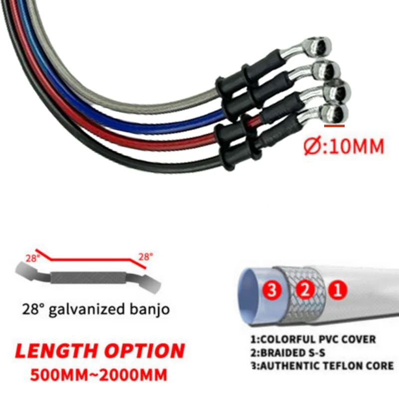 실버 30cm ~ 220cm 28 °   범용 레이싱  - Motorcycle Brake Cable 리뷰 및 가격