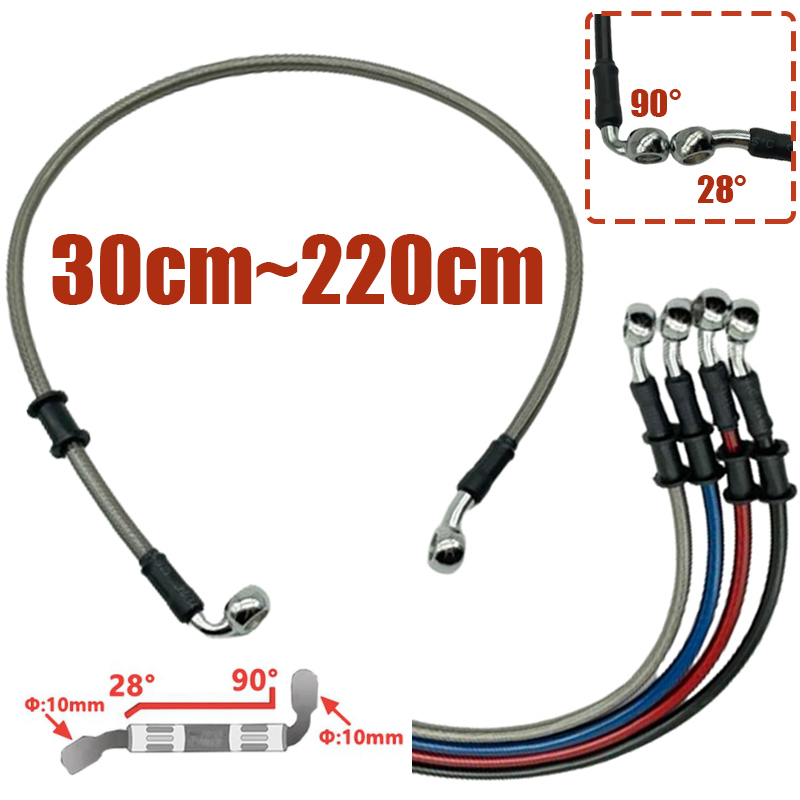 실버 30cm ~ 220cm 28 ° -90 °   A - Brake Line Motorcycle 리뷰 및 가격