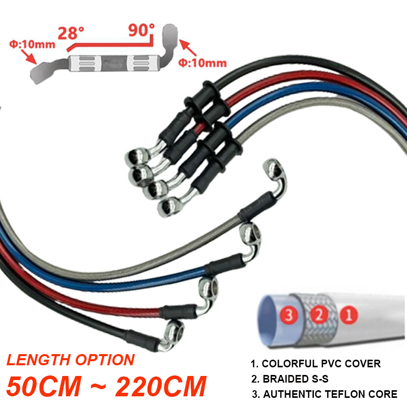 실버 30cm ~ 220cm 28 ° -90 °   A - Brake Line Motorcycle 리뷰 및 가격
